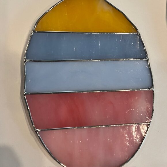 Set of (6) Stained Glass Easter Egg Suncatcher Window Ornament Decor - Picture 5 of 6